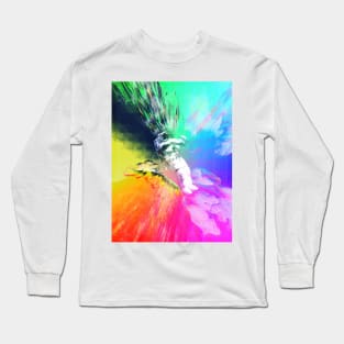 Astronaut Floating in colour space Long Sleeve T-Shirt